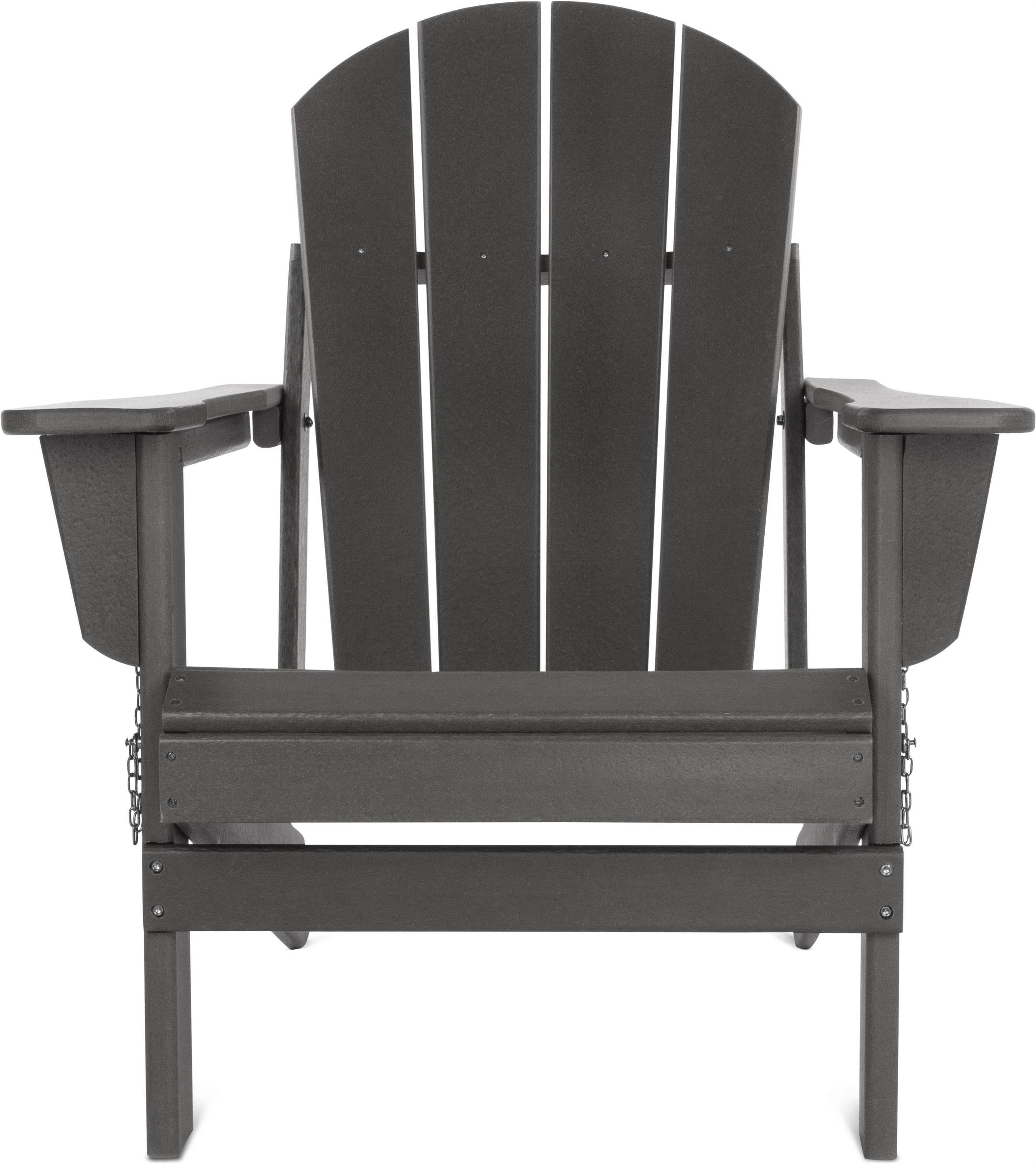 Aspero Gartenstuhl Gartenstuhl Adirondack mit Auflage, gemütlicher und stabiler Outdoor Stuhl