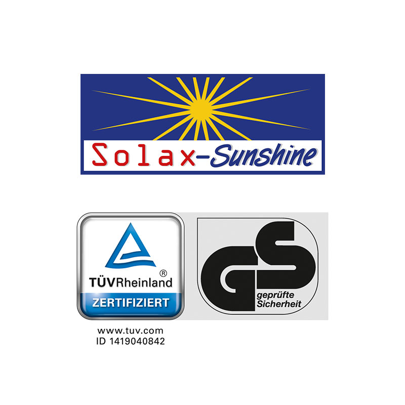 Solax Sunshine XXL-Komfort-Sonnenliege inkl. Kissen gepolstert aus Aluminium - Blau