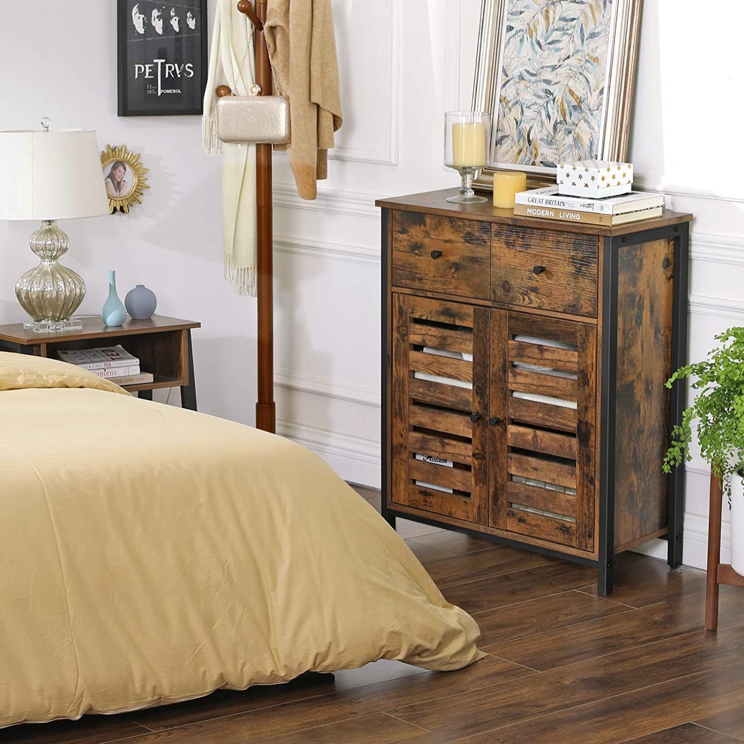 VASAGLE Sideboard Sideboard, mit Regalebene und Schublade, 70 x 30 x 80 cm