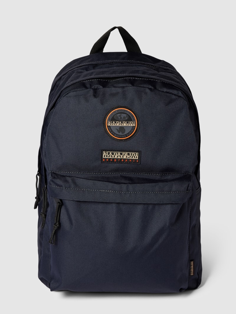 Rucksack mit Label-Detail in marineblau