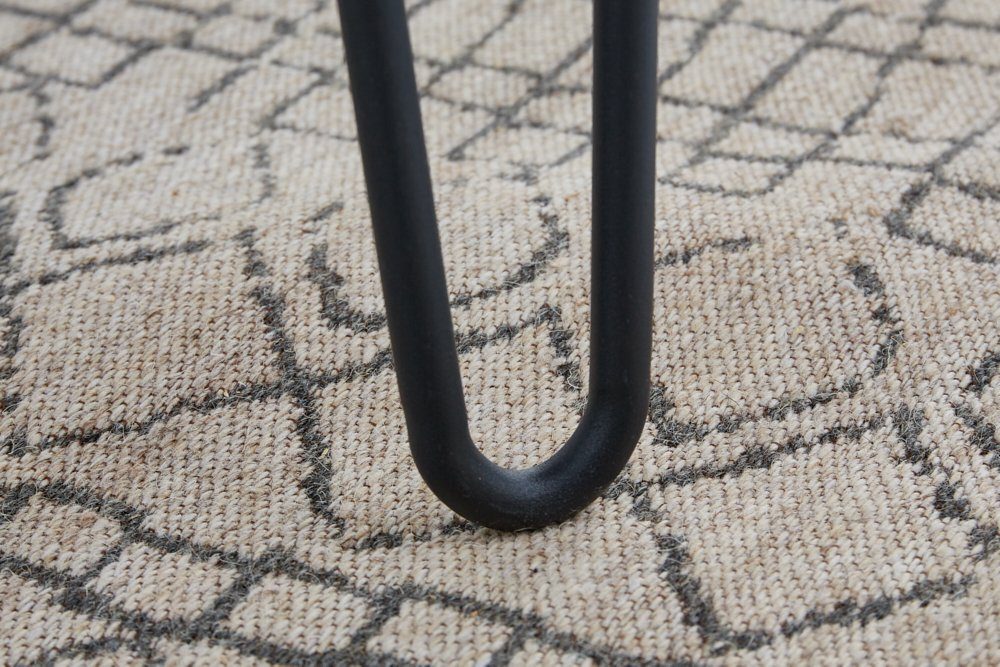 riess-ambiente Esstisch SCORPION 80cm braun, Massivholz · Küchentisch · Hairpin Legs · Retro · Akazie