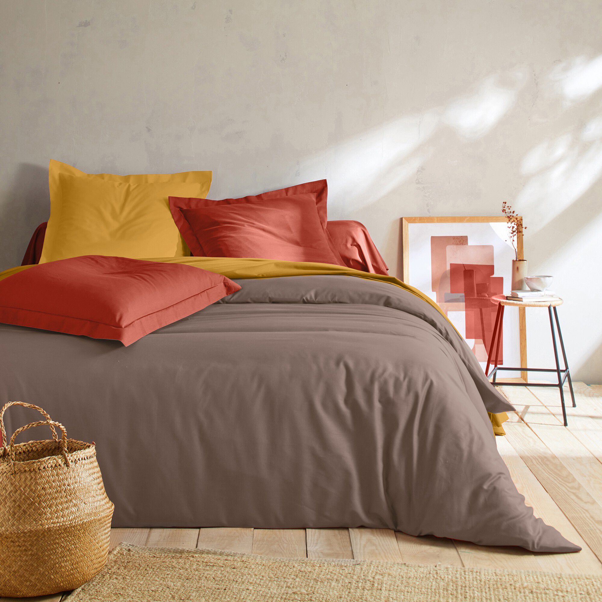 Linge de lit uni coton