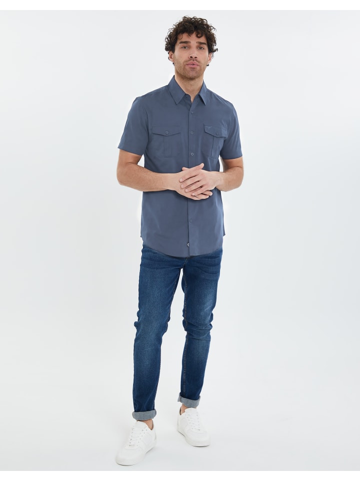 Threadbare Kurzarmhemd THBFurore in Dusky Blue günstig kaufen