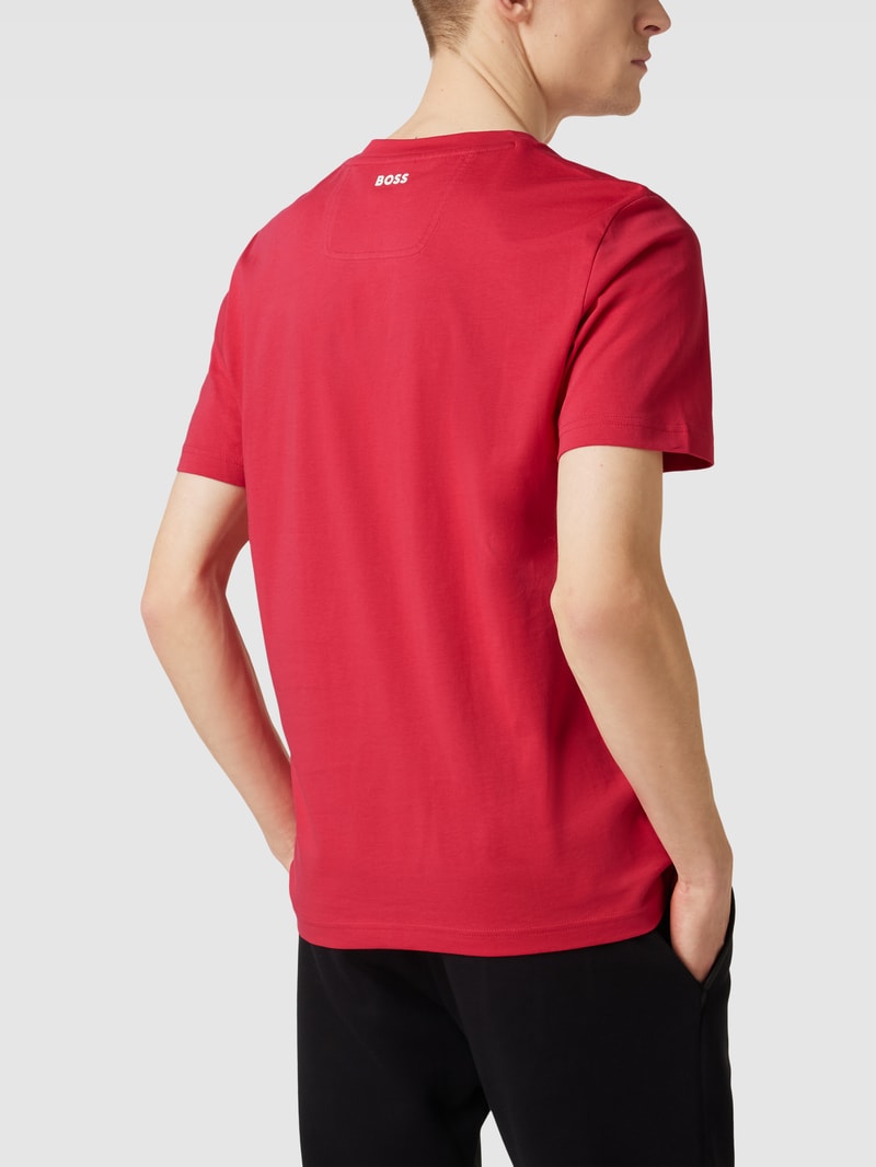 T-Shirt mit Logo-Print in pink