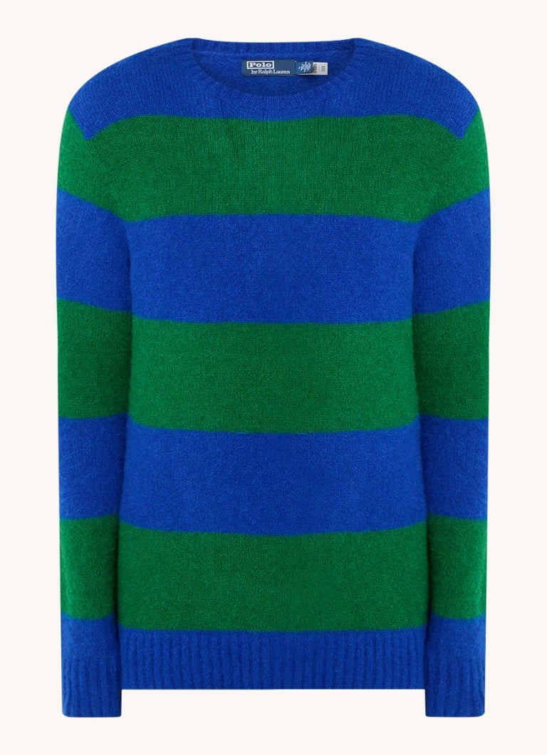 Ralph Lauren Fine-knit pullover in alpaca wool blend with stripe print