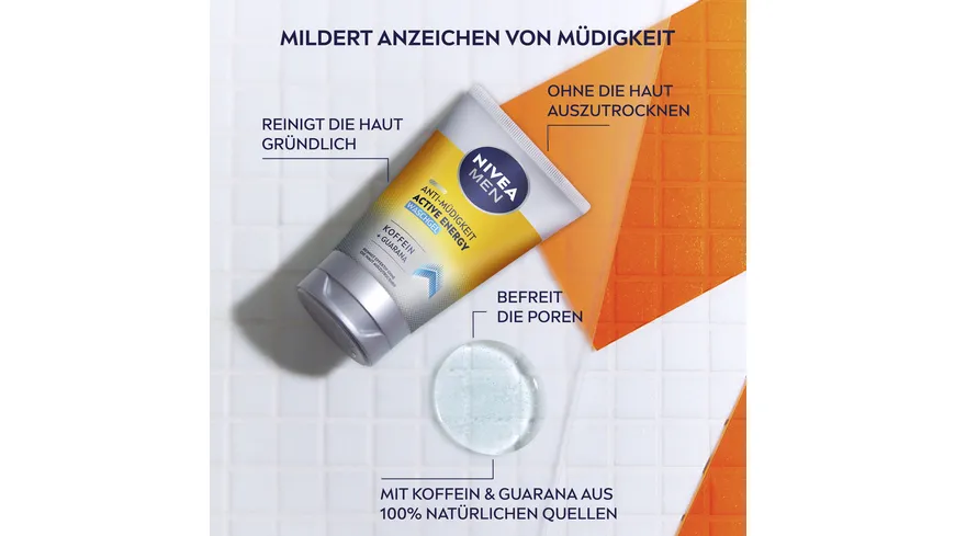 NIVEA MEN Active Energy Gesichtspflege Waschgel 100 ml