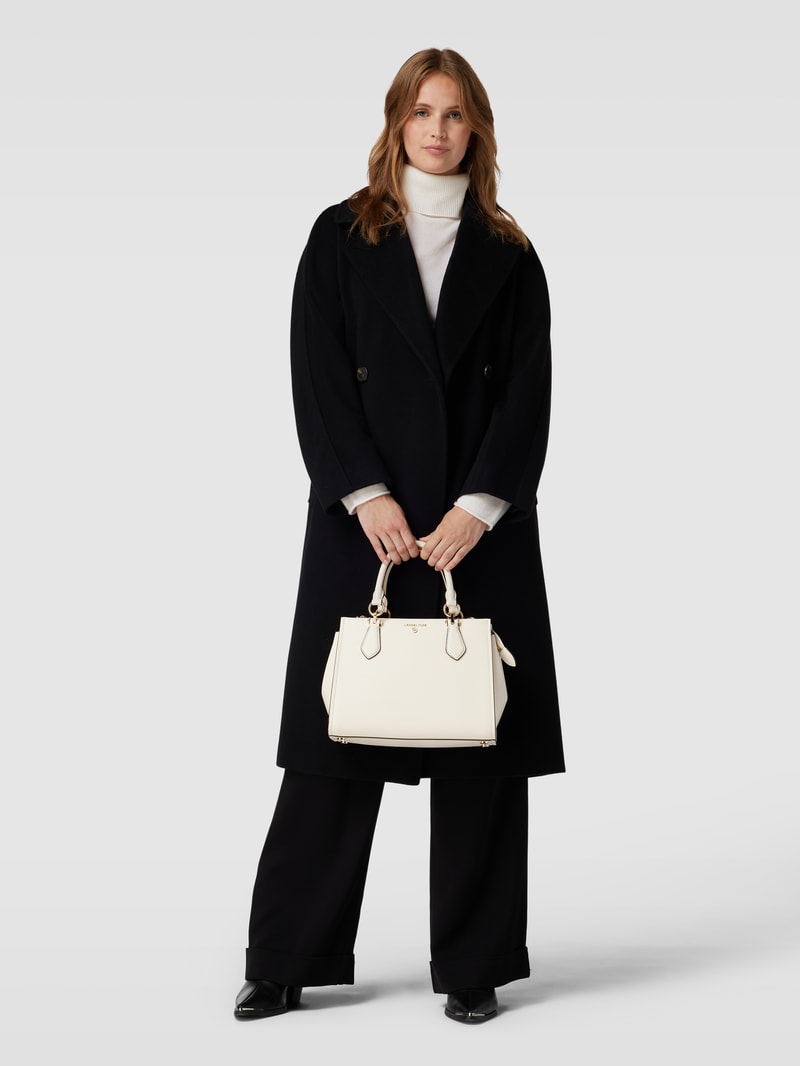 Handtasche mit Label-Detail Modell 'MARILYN' in ecru