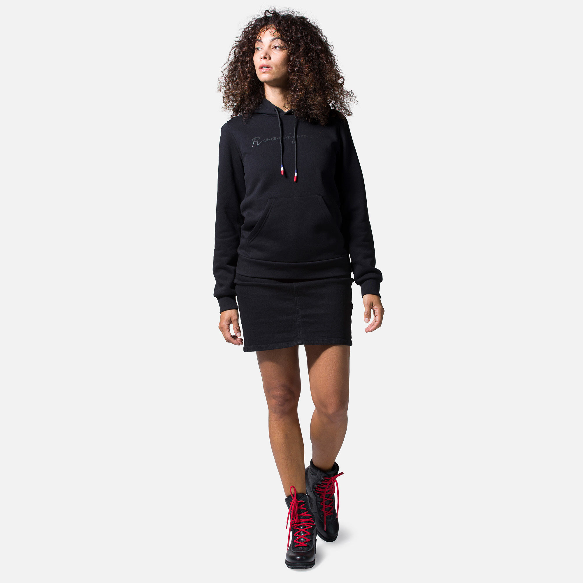Sweat en coton à capuche Logo Femme