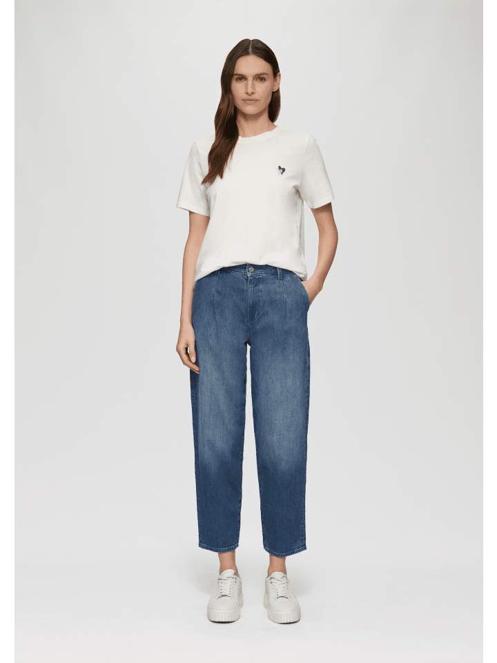 s.Oliver Jeans-Hose lang in Blau günstig kaufen