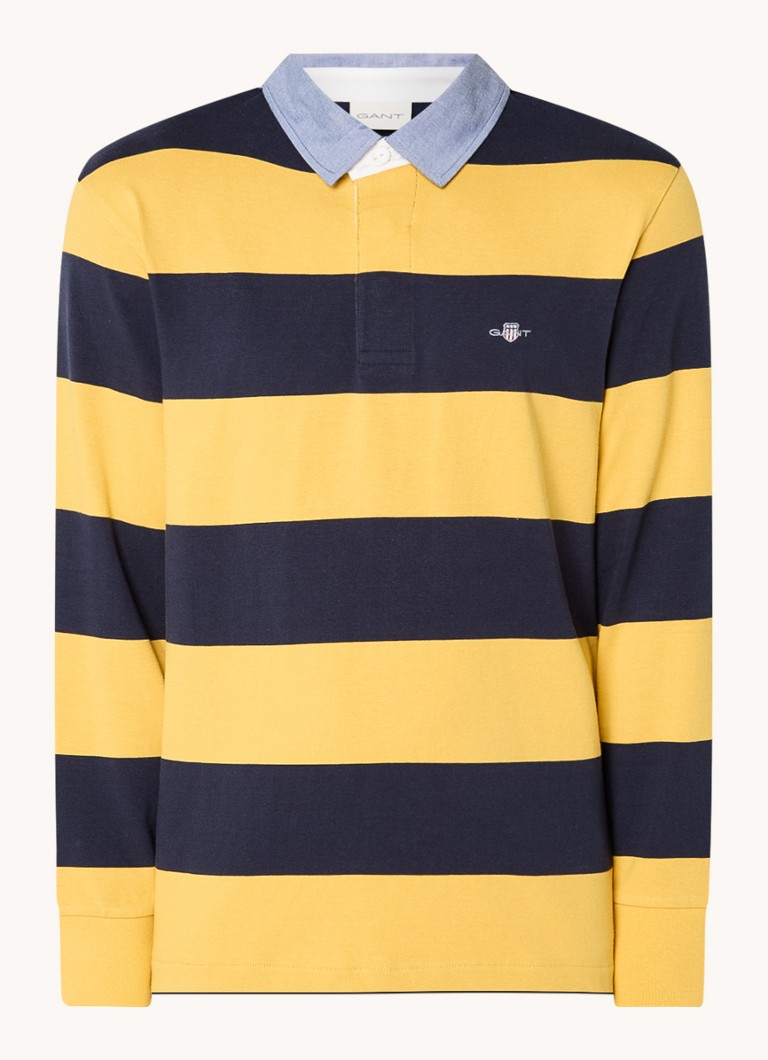 Tricou polo Gant cu croială clasică, dungi și logo.