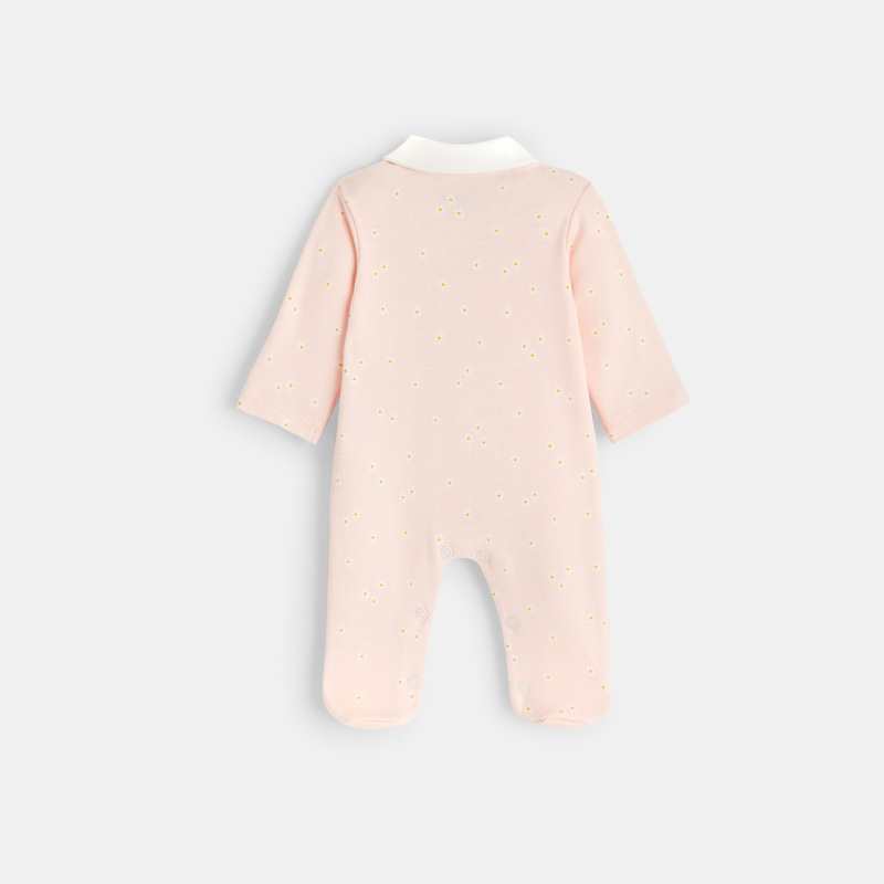 Pyjama bébé en coton interlock bio rose Absorba