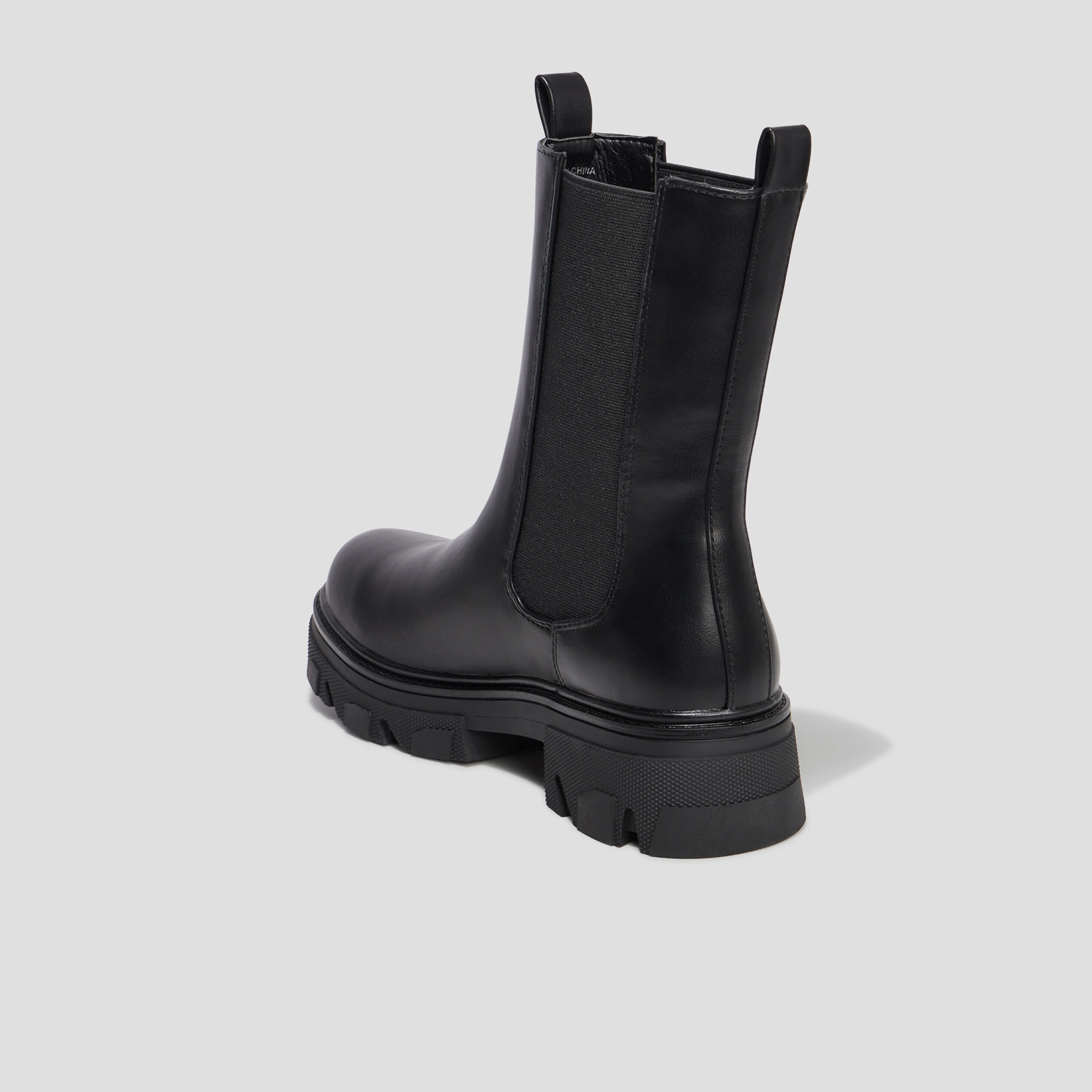 Bottines hautes chelsea noir femme | La Halle