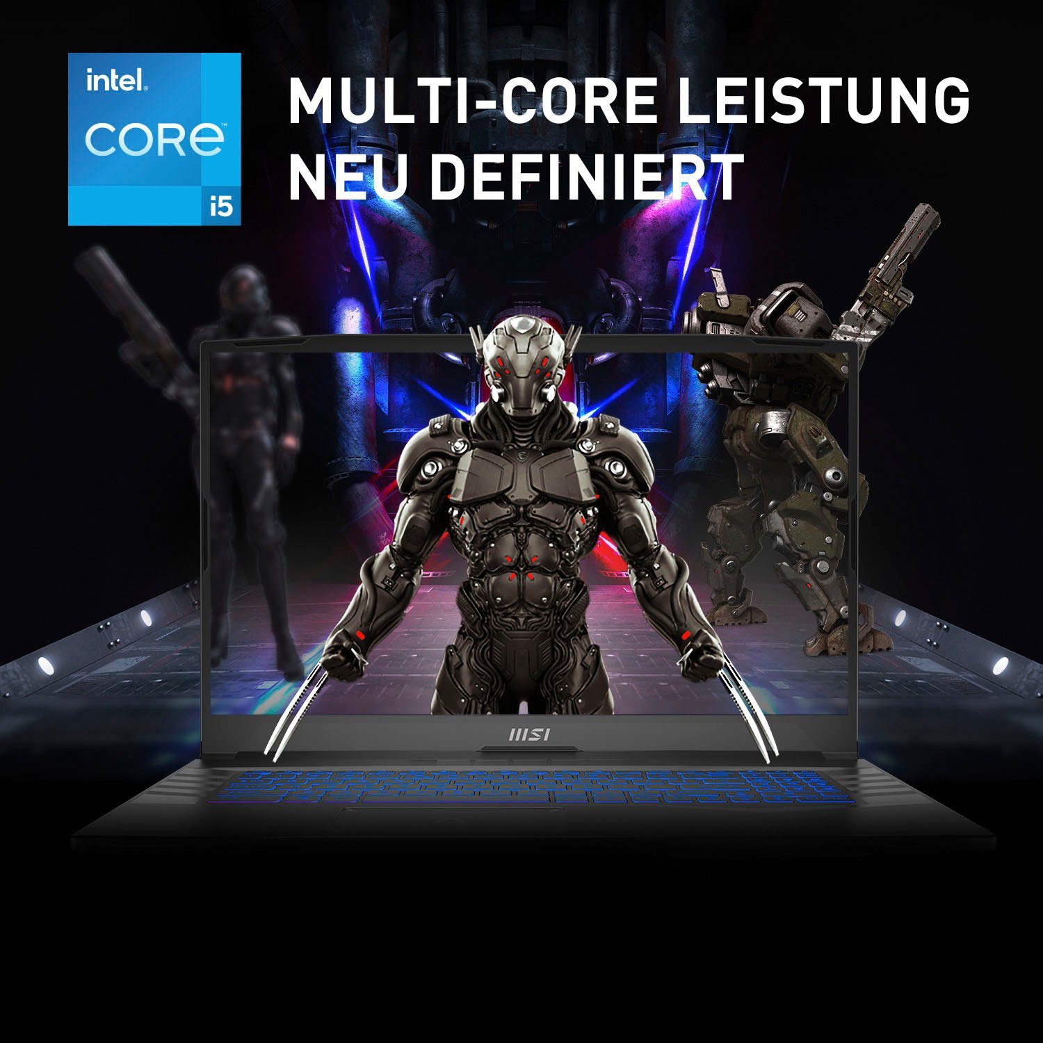 MSI Pulse GL76 12UCK-427 Gaming-Notebook (43,9 cm/17,3 Zoll, Intel Core i5 12500H, GeForce RTX 3050, 512 GB SSD)