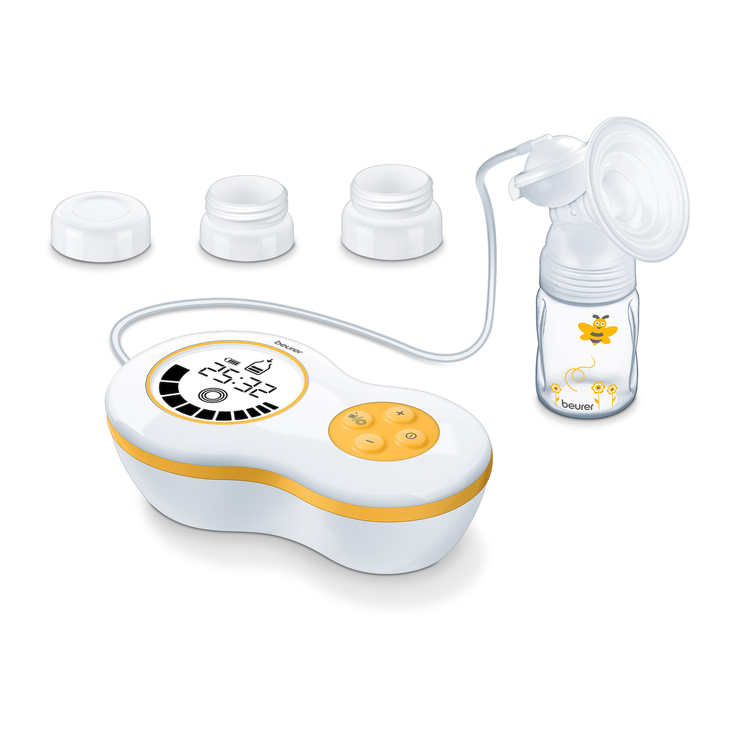 Beurer Elektrische Milchpumpe - BY 40-Elektrische Milchpumpe mit 10 Stimulationsstufen sowie 10 Abpumpstufen