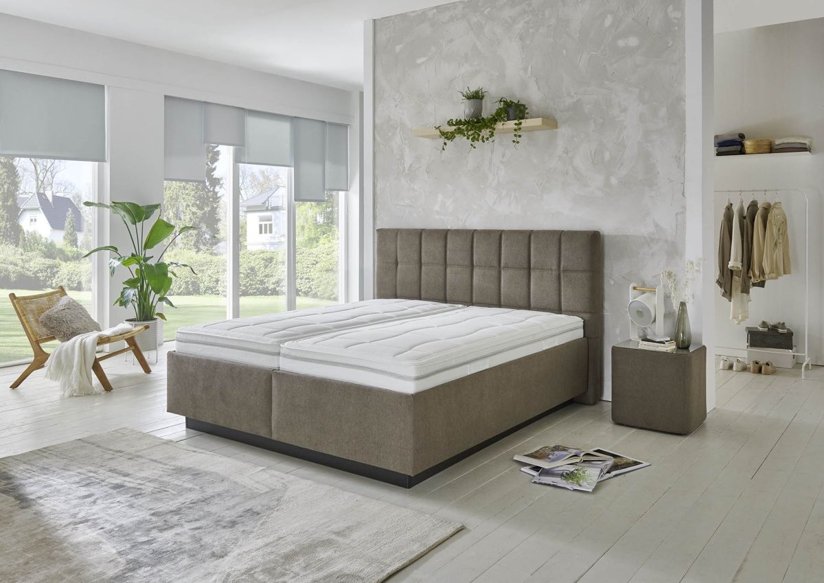 Oschmann Polsterbett Dreamplace mit Bettkasten Braun 180 x 200 cm