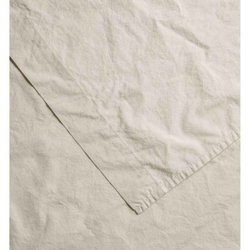 Drap plat 1 personne en Percale de Coton Bio lavé 180 x 290 cm