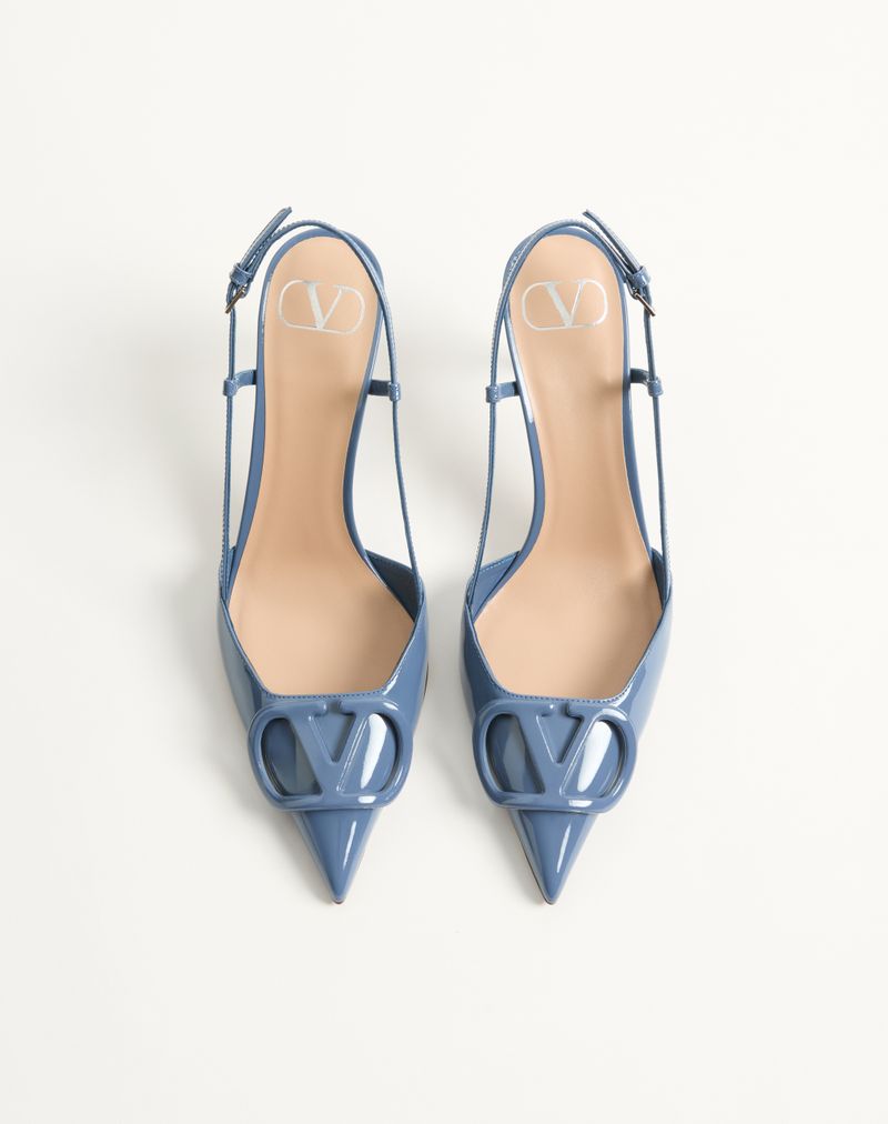 VLogo Signature Patent Slingback Pump 80mm