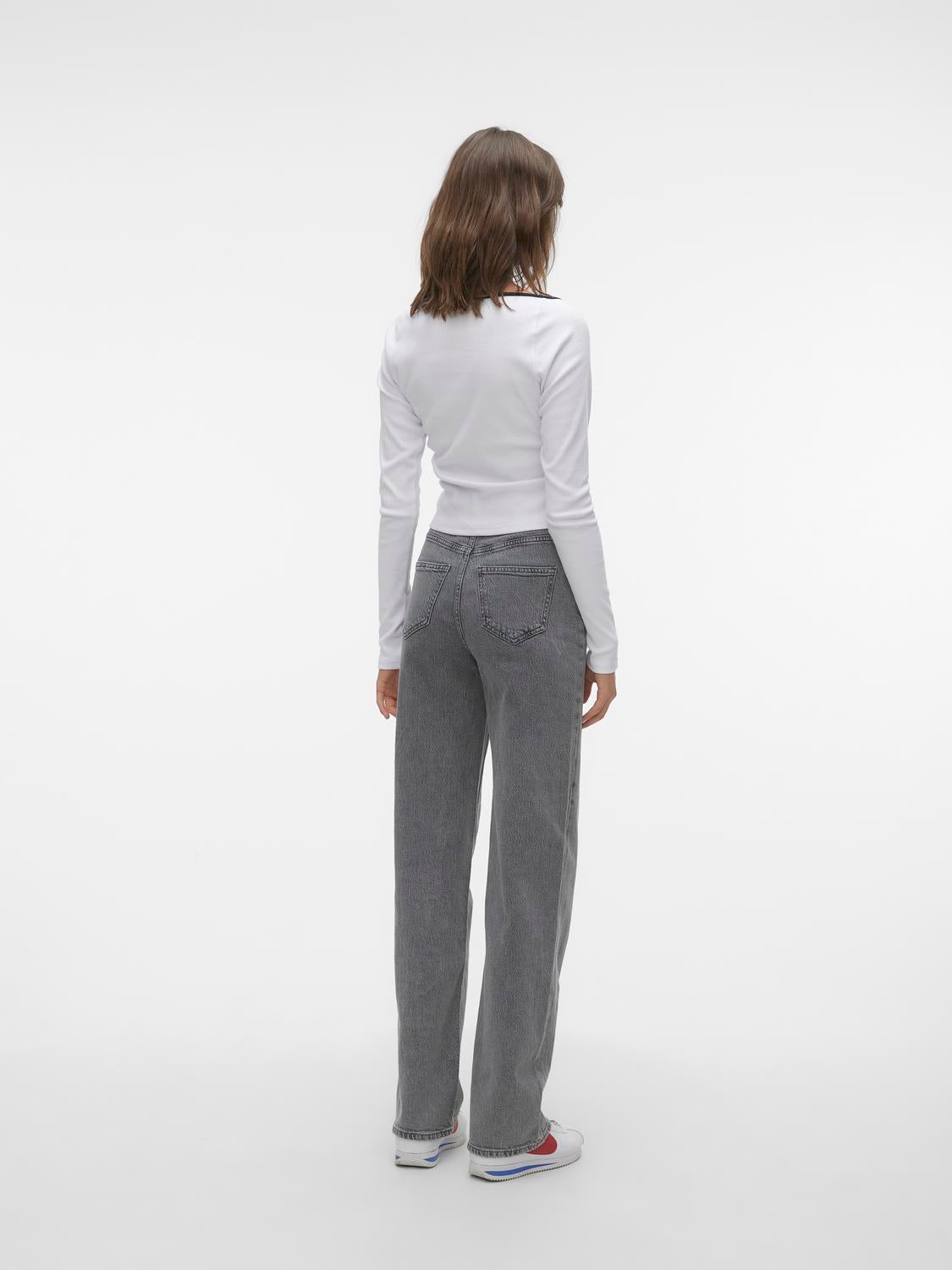 VMTESSA Hohe Taille Weit geschnitten Jeans