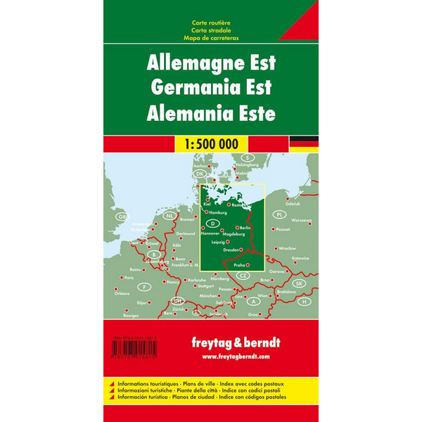 Deutschland Ost 1 : 500 000 Autokarte - Straßenkarte