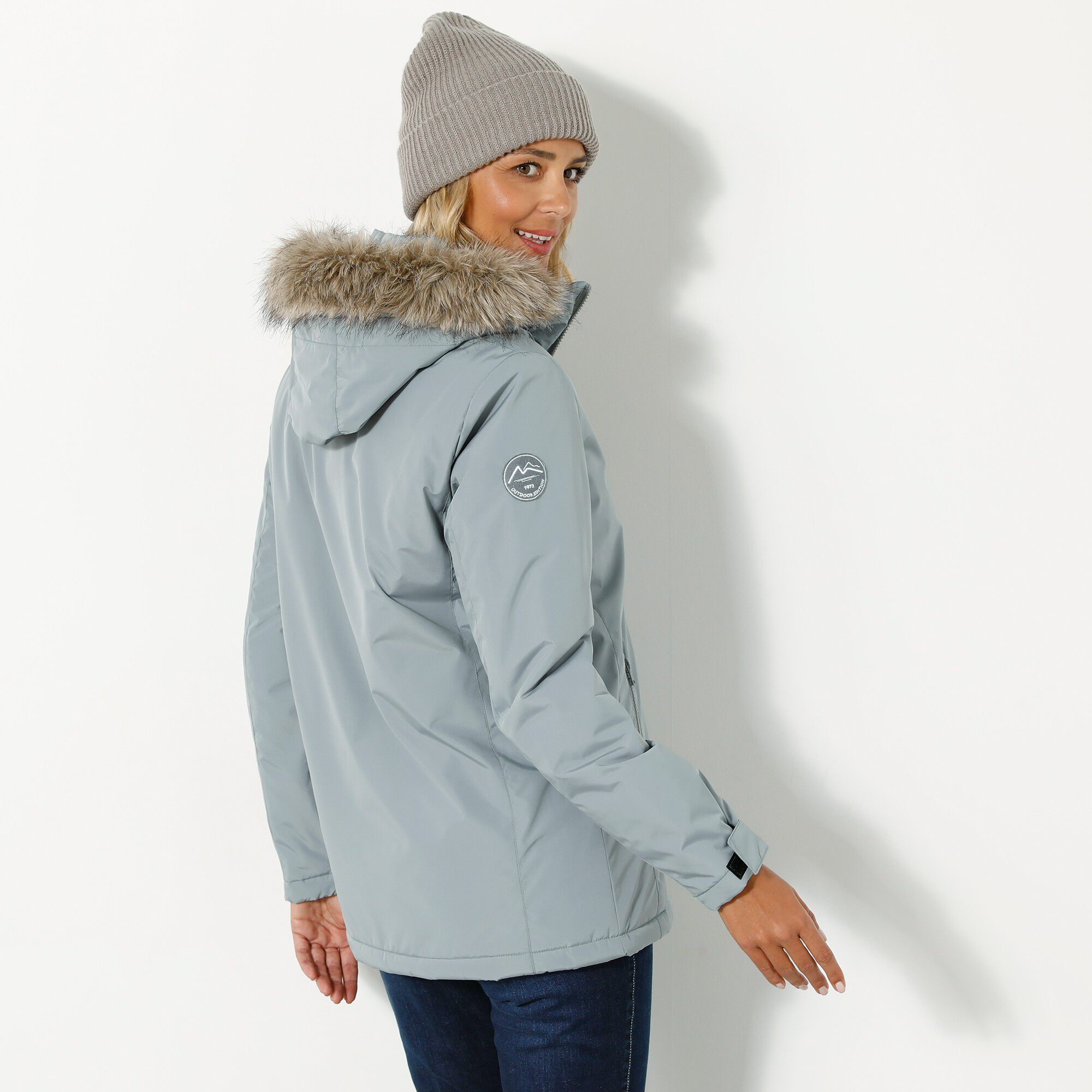 Parka imperméable zippée capuche
