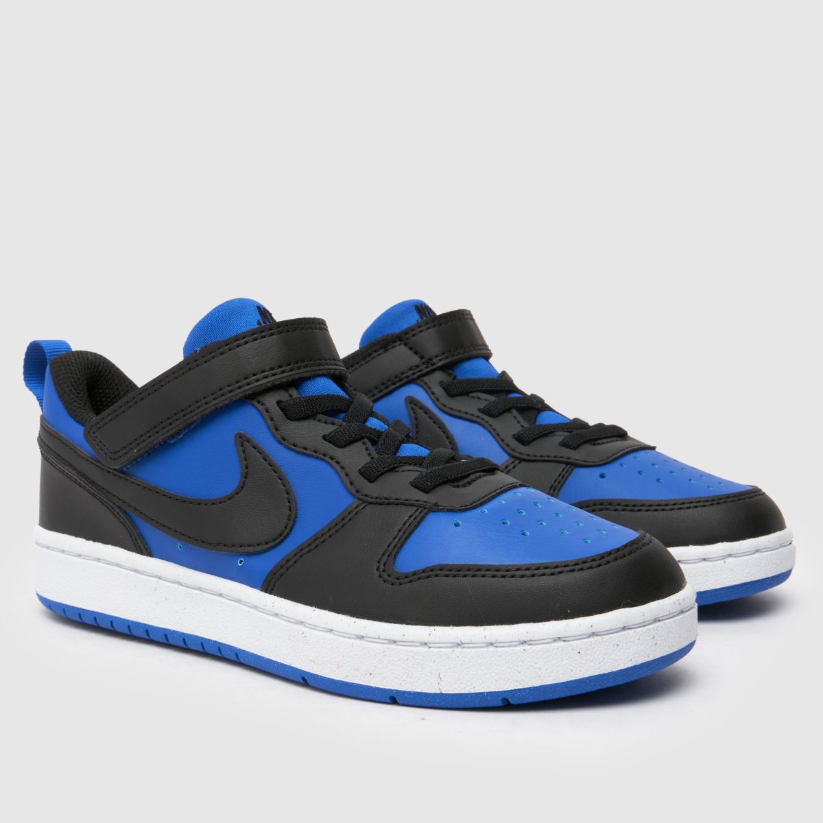 Nike svarta och blå Court Borough Low Recraft pojkar/junior träningsskor