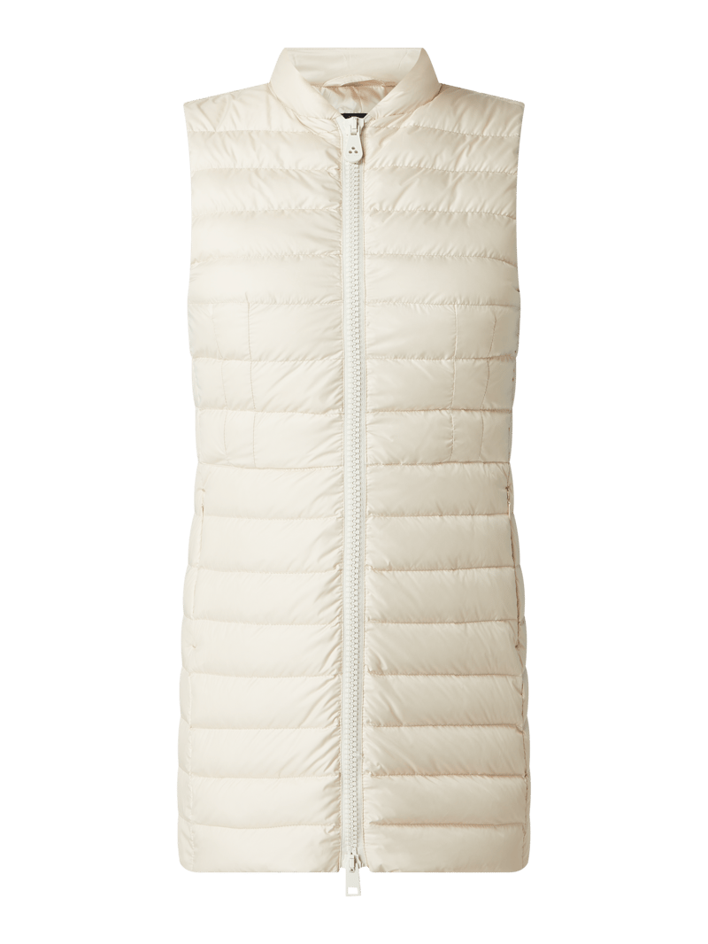 Light-Daunenweste mit Zweiwege-Reißverschluss Modell 'Gigas' in offwhite meliert