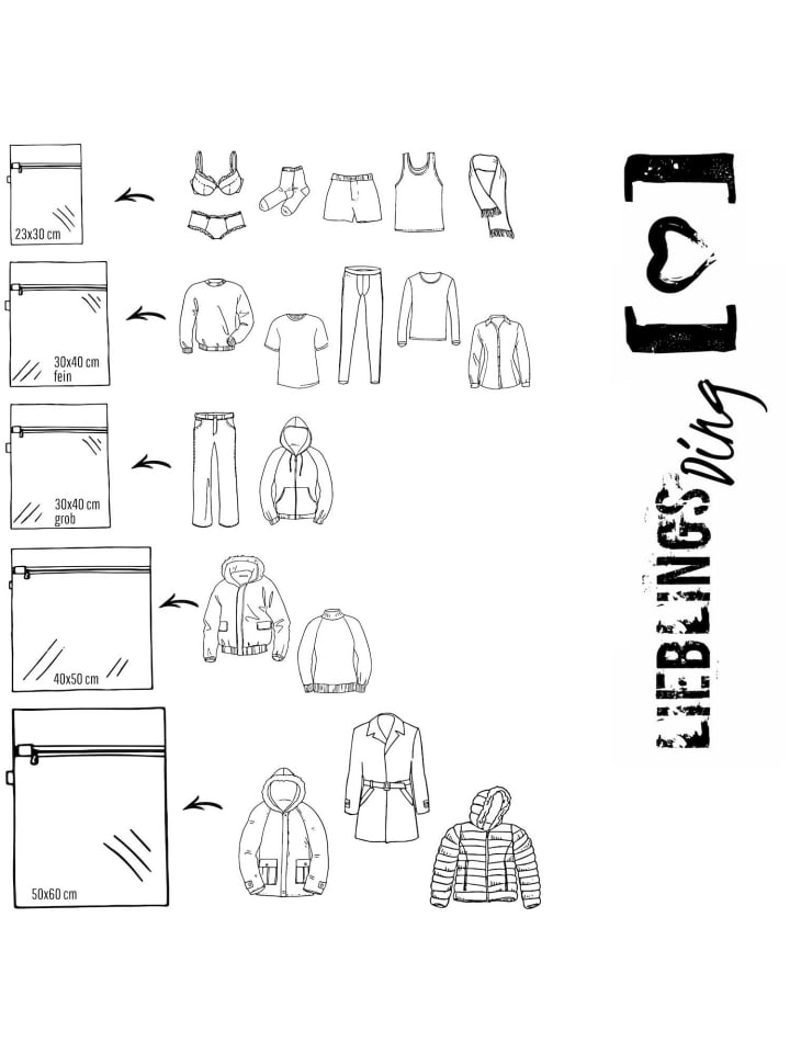 LIEBLINGS Ding Wäschenetz 5er Set LIEBLINGS Ding Wäschenetz in Weiß günstig kaufen 1