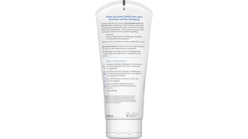 lavera BABY & KINDER Sensitiv Waschlotion & Shampoo 200 ml