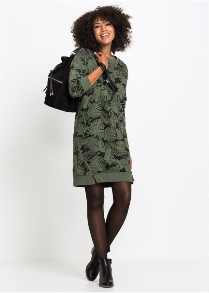 Sweatkleid, bedruckt