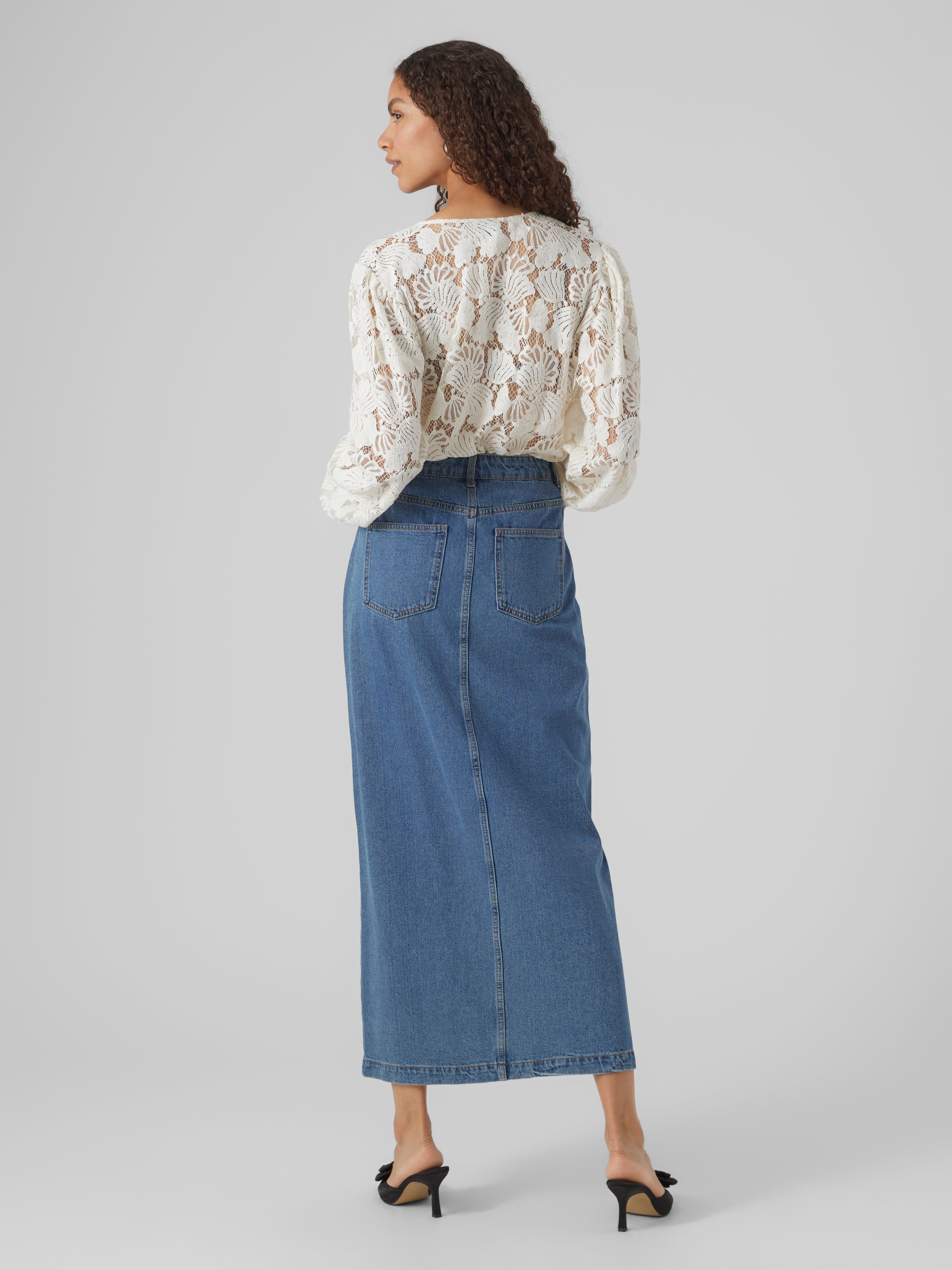 VMJUST Hohe Taille Langer Rock