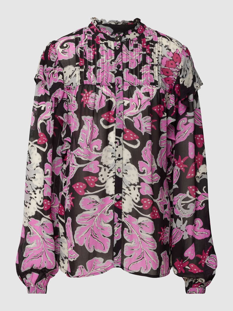Bluse im Allover-Look Modell 'Bibi' in pink