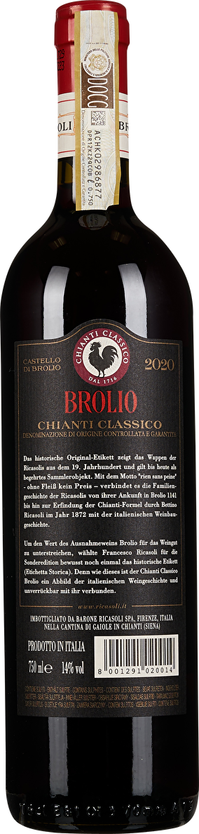 Ricasoli Chianti Classico Brolio Etichetta Storica 2020