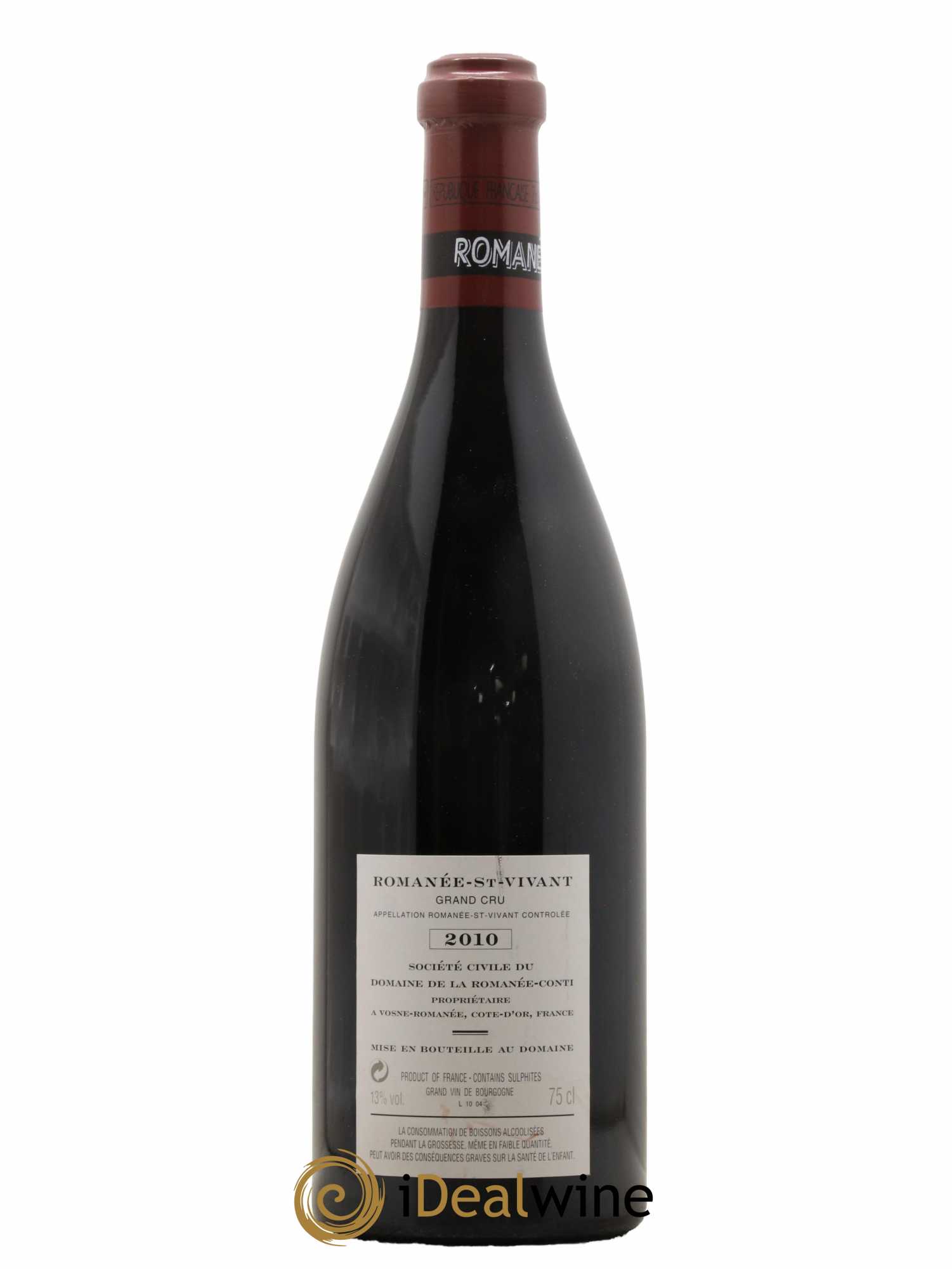Romanée-Saint-Vivant Grand Cru Domaine de la Romanée-Conti  2010 - Lot de 1 Bouteille