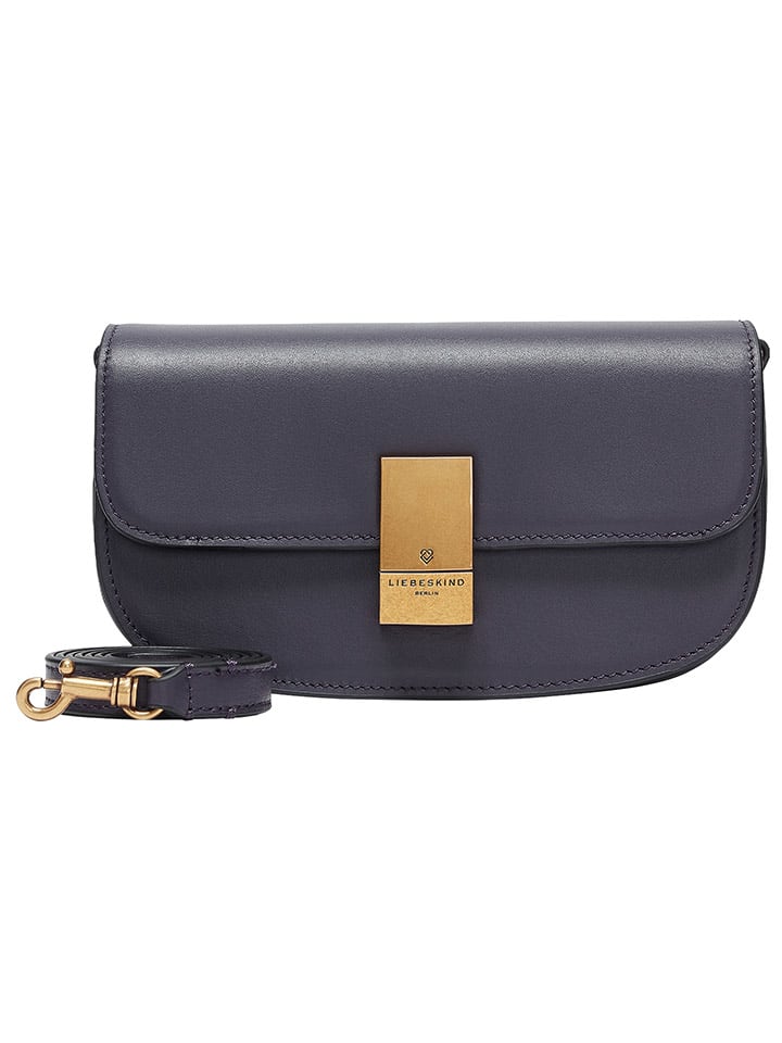 LIEBESKIND BERLIN Leder-Umhängetasche in Dunkelblau - (B)22 x (H)11 x (T)3,5 cm günstig kaufen onesize
