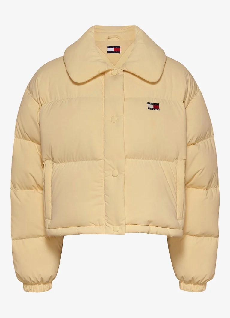Prešívaná bunda Tommy Hilfiger s páperovou výplňou a logom