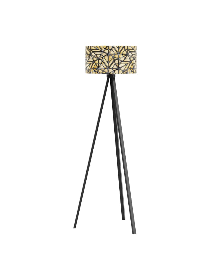 lux.pro Stehlampe Royal Tunbridge Wells in Hellbraun Schwarz (H)140cm (B)40cm (T)40cm günstig kaufen onesize