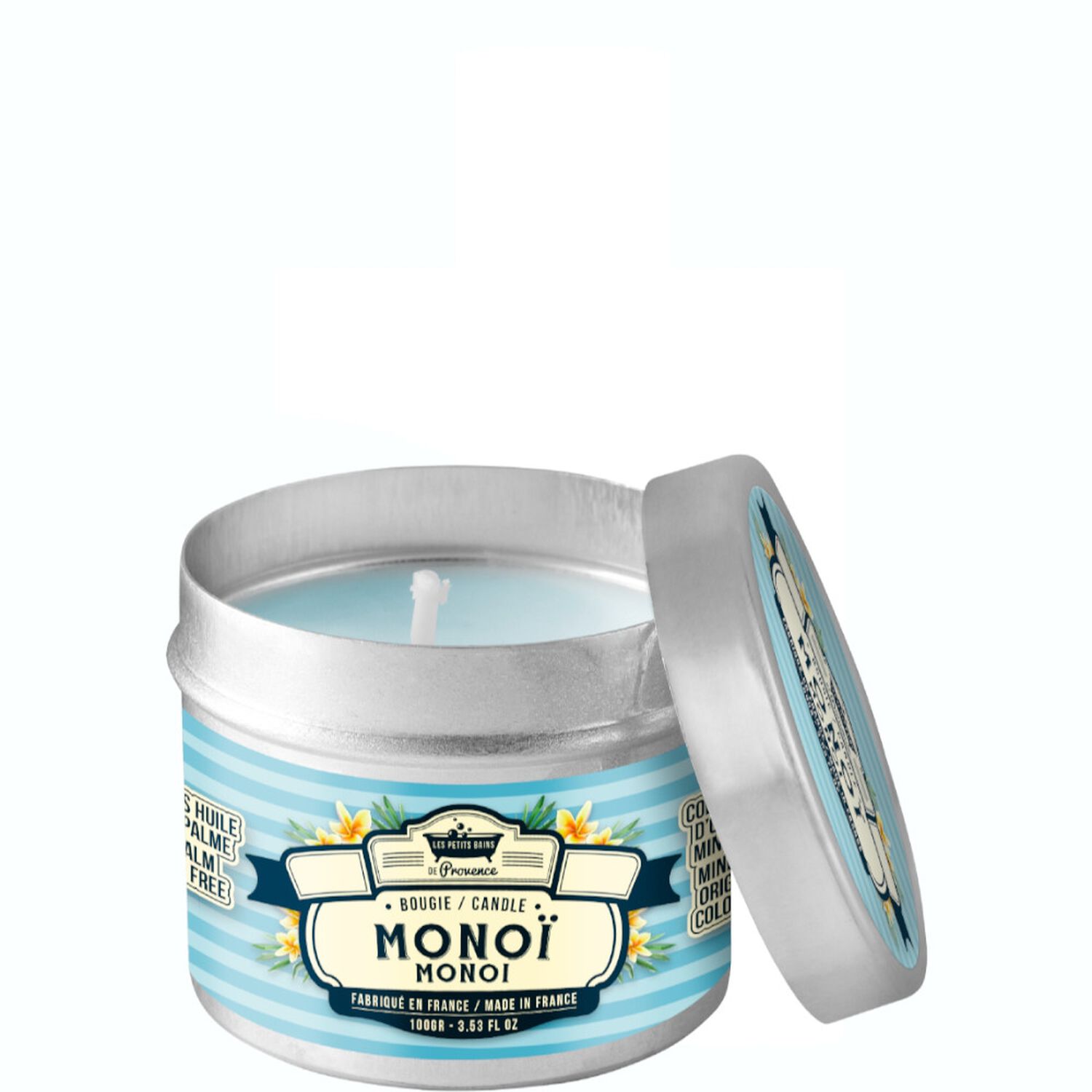 Les Petits Bains de Provence Monoï Bougie Parfumée 100g