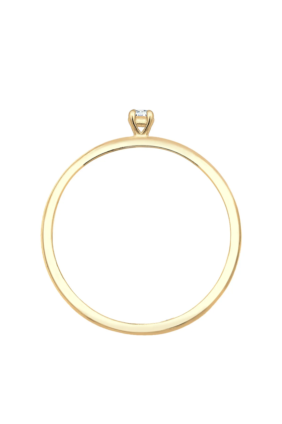 ELLI  Ring Verlobung Solitär Diamant (0.015 ct.) 585 Gelbgold