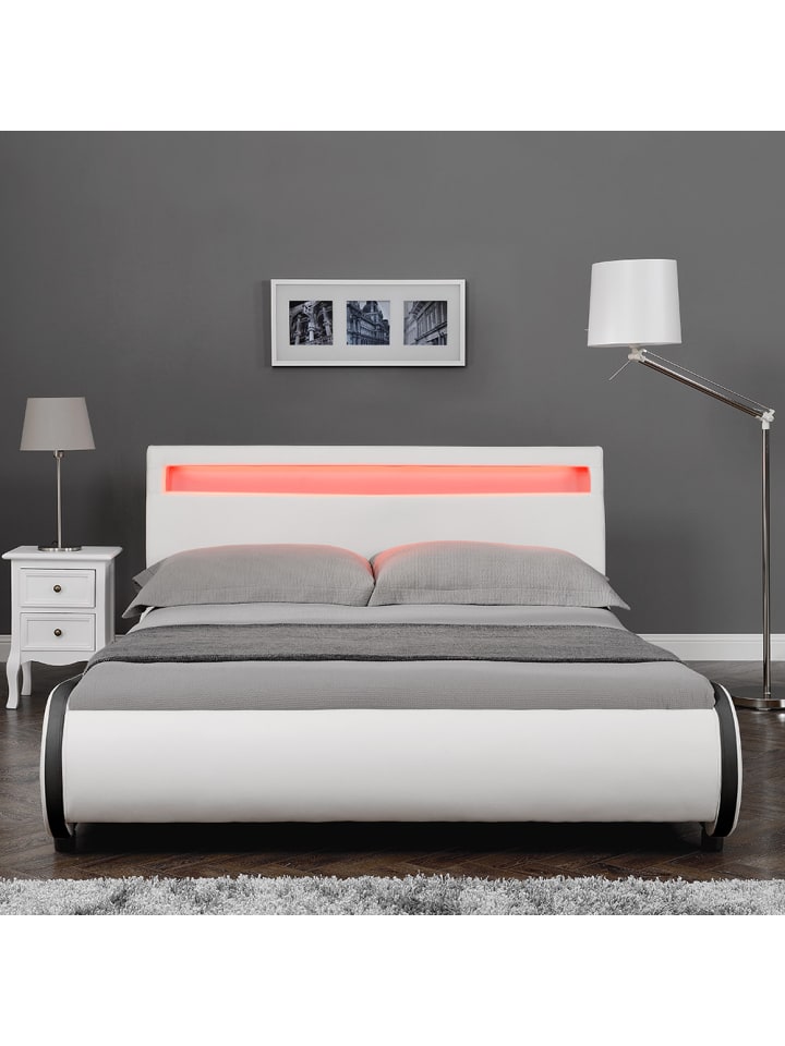 Corium Corium LED Valencia Polsterbett  in Weiß (B)180cm günstig kaufen onesize