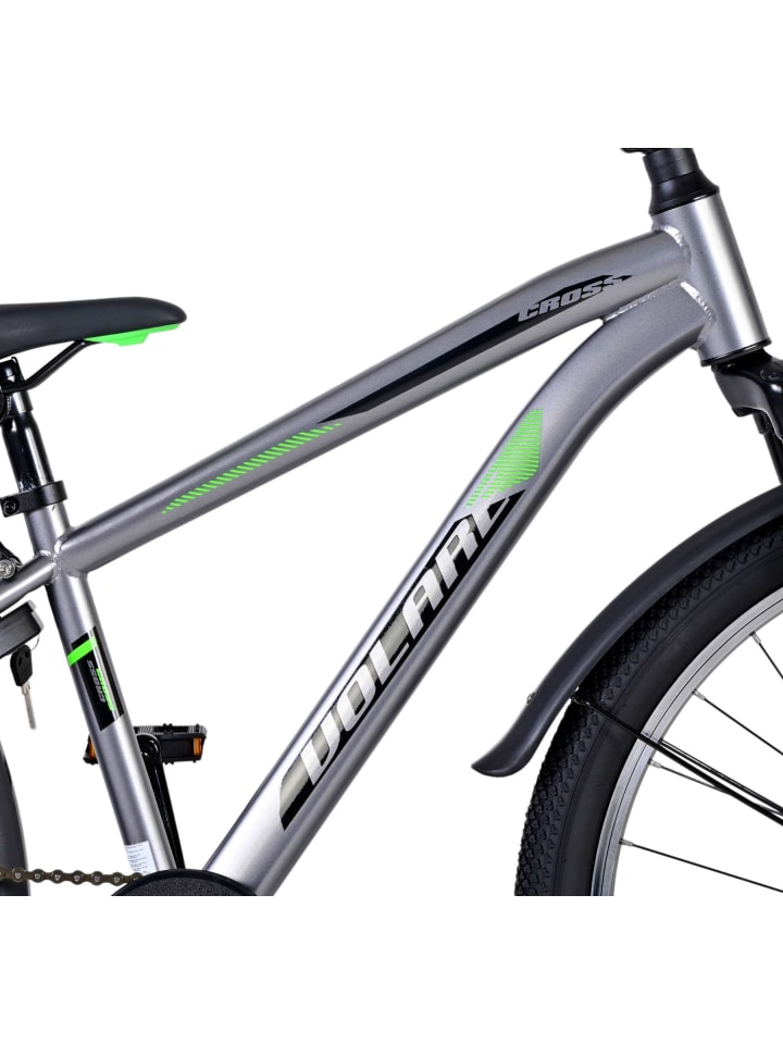 Volare Kinderfahrrad Cross für Jungen 24 Zoll Kinderrad in Dunkelgrau 8 Jahre günstig kaufen onesize