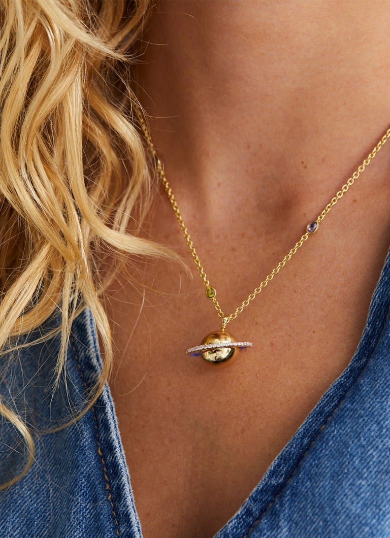 Anna + Nina Ziggy necklace gold plated
