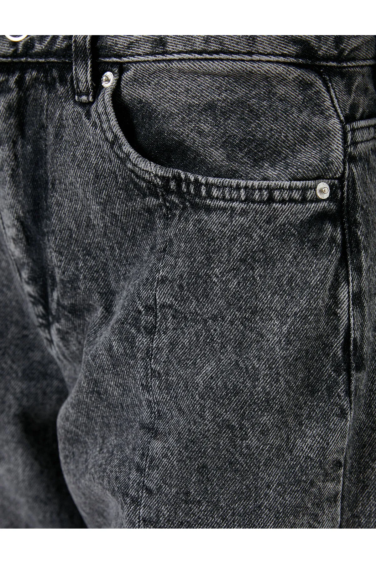 Koton  Jeans mit geradem Bein, Standardbund, Baumwolltasche – Nora Jeans