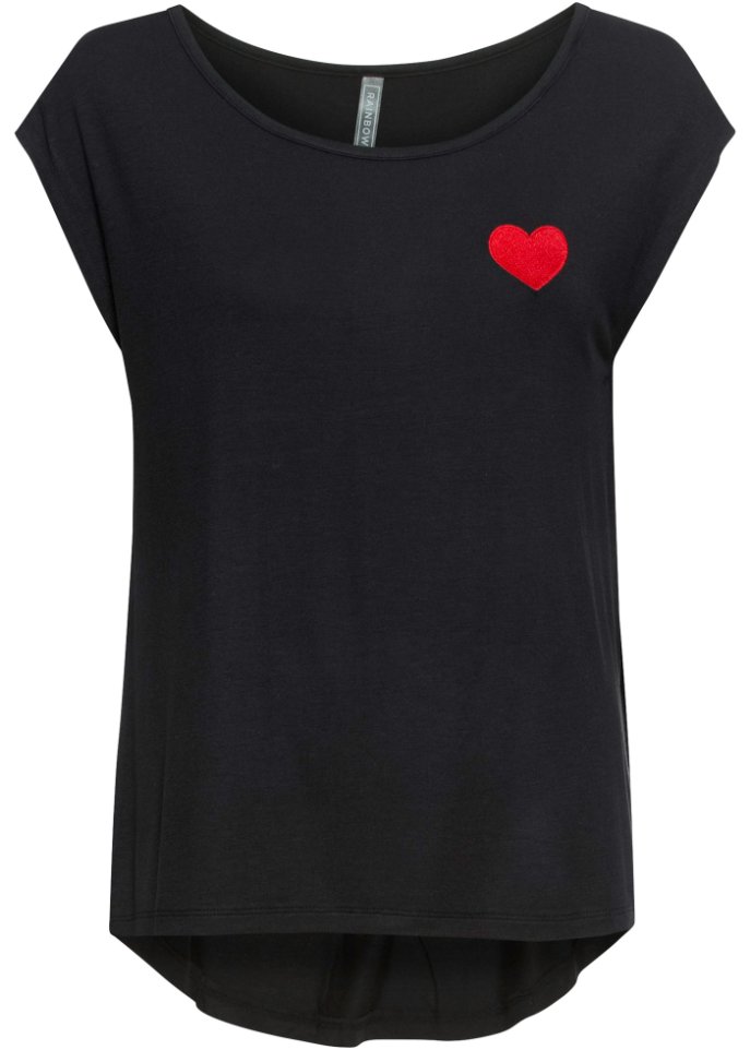 Shirt mit Stickerei aus nachhaltiger Viskose