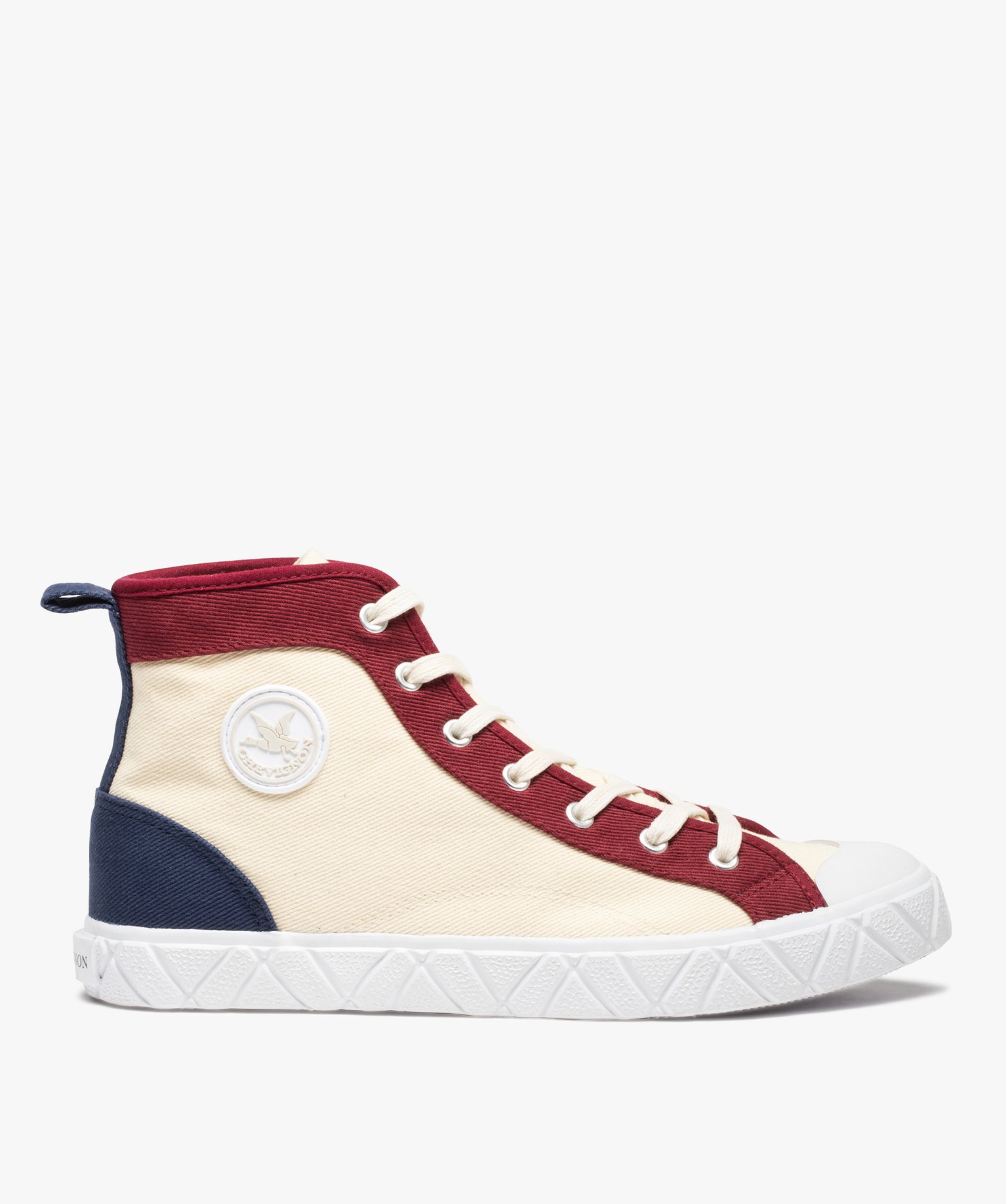 Baskets homme semi-montantes en toile – Chevignon blanc | GEMO