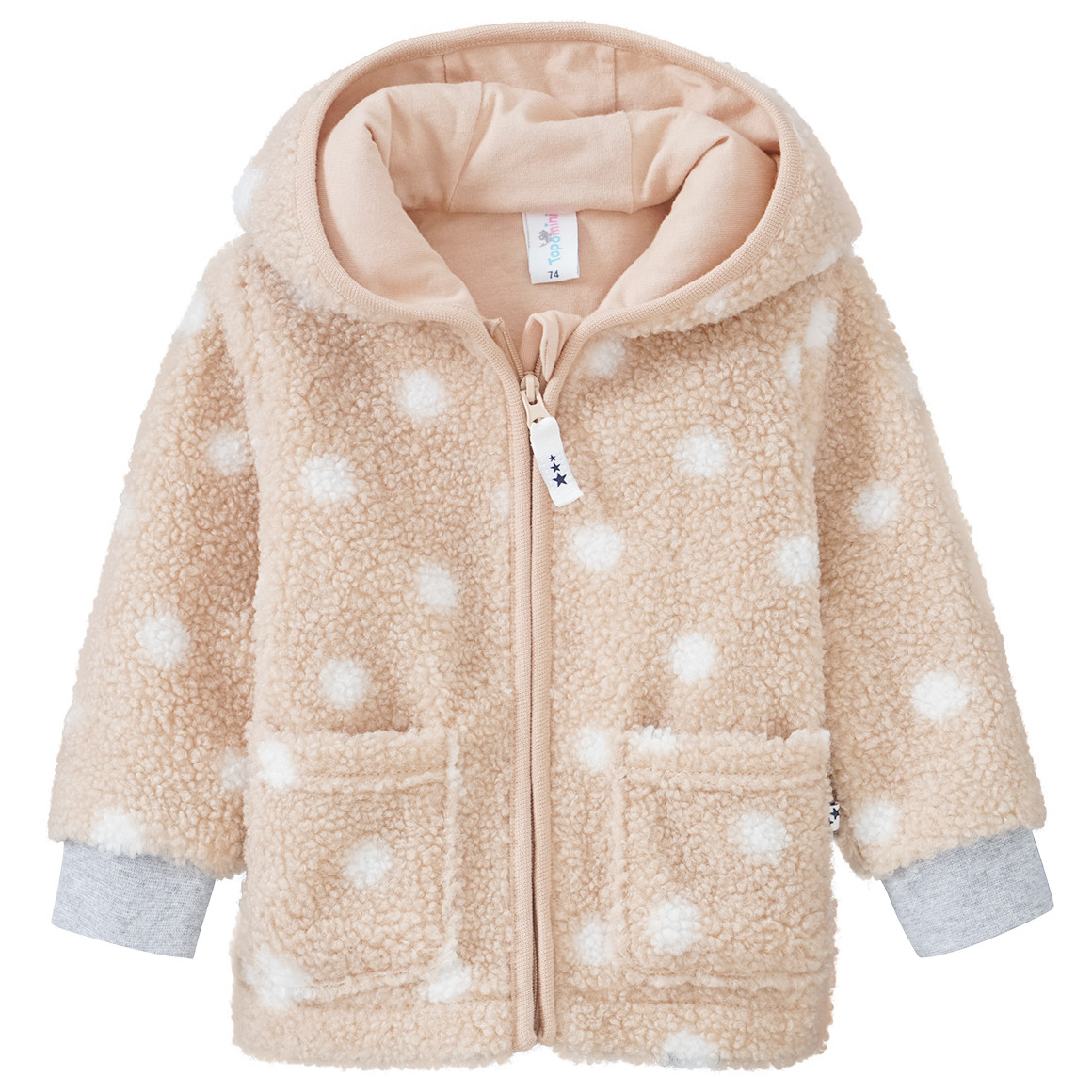 Baby Kuscheljacke aus Teddyplüsch
