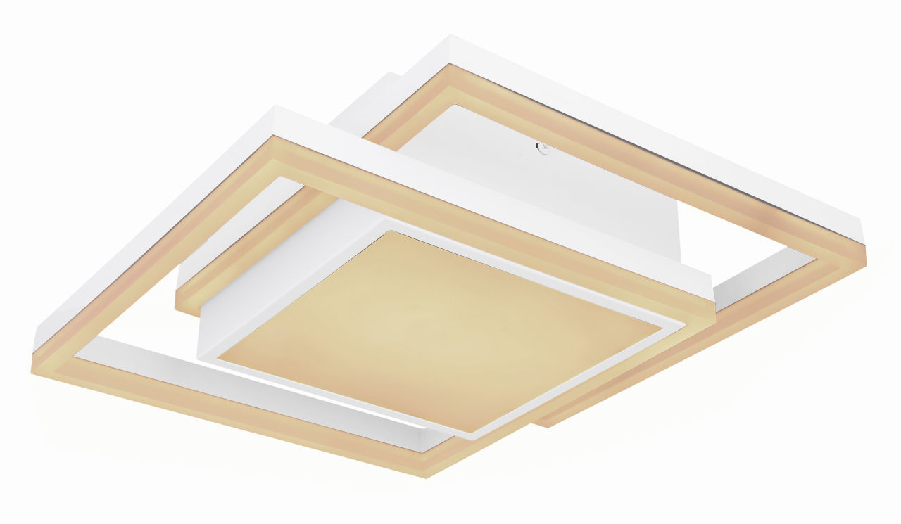Globo Lighting - SQUARES - Deckenleuchte Metall weiß, LED