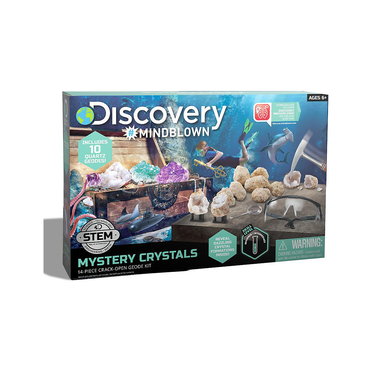 Toy Mystery Crystals Geode Excavation Kit 14pc