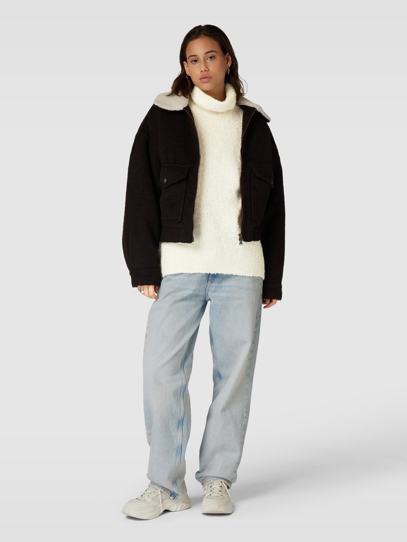 Oversized Strickpullover mit Woll-Anteil Modell 'NATHERINE' in offwhite meliert