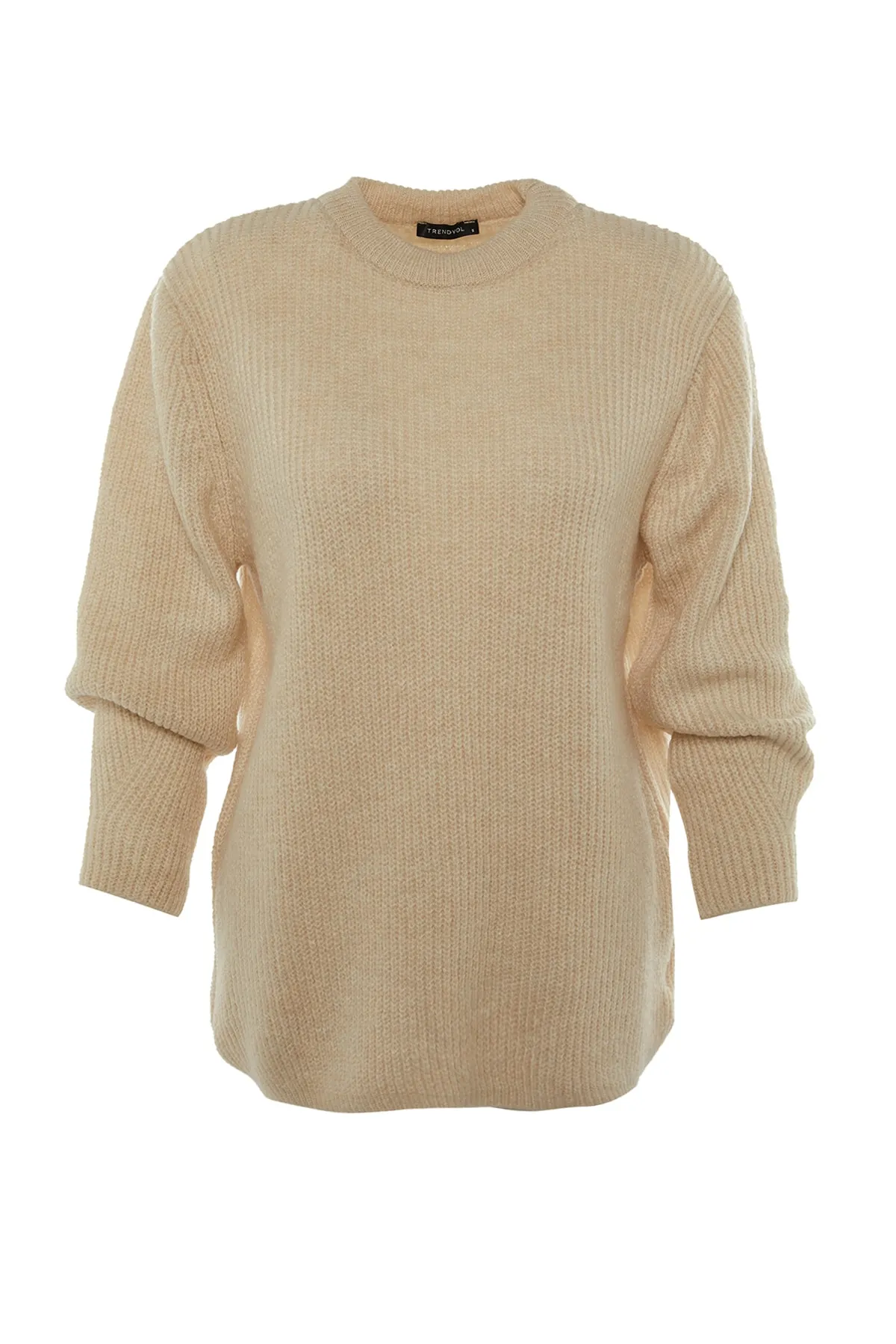Trendyol Collection  Stone Wide Fit Basic-Strickpullover mit weicher Textur TWOAW20FV0142