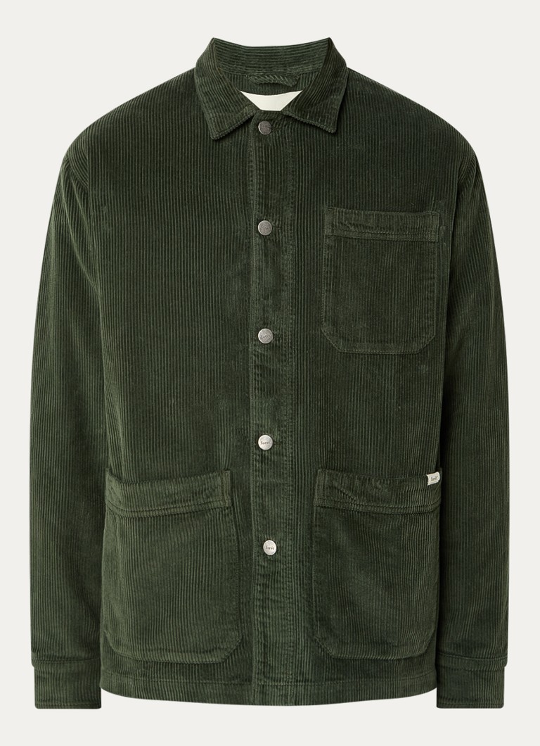 forét Regular fit corduroy-skjorte med brystlomme